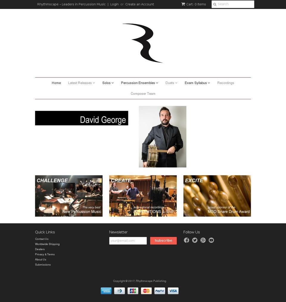 rhythmscape.com.au shopify website screenshot