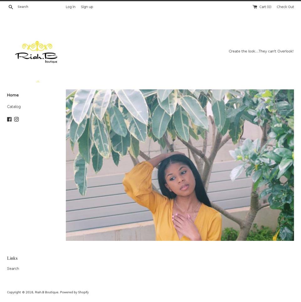 riah.boutique shopify website screenshot