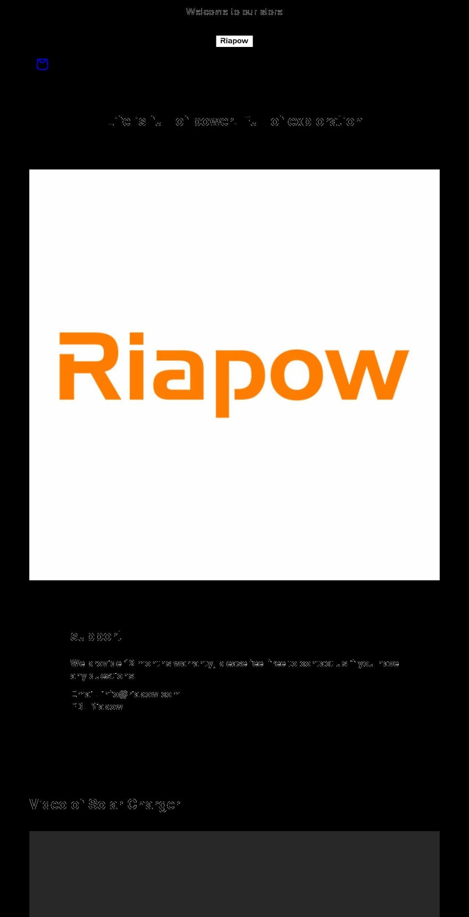 riapow.com shopify website screenshot