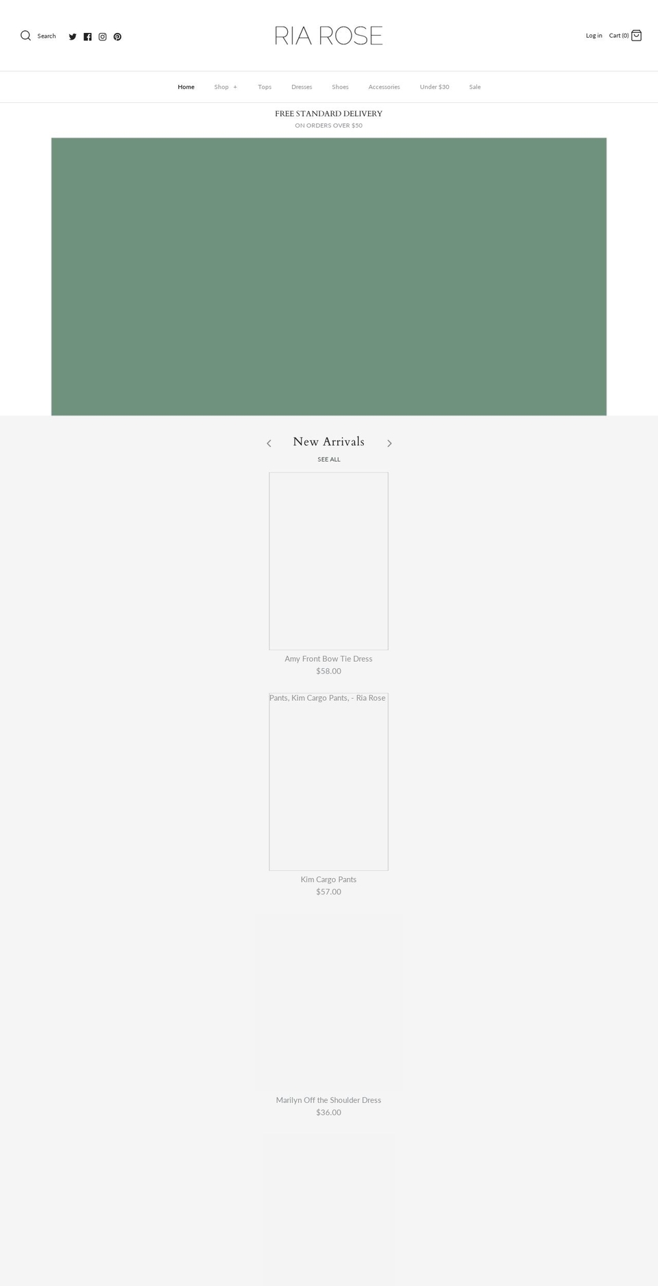 riarose.net shopify website screenshot