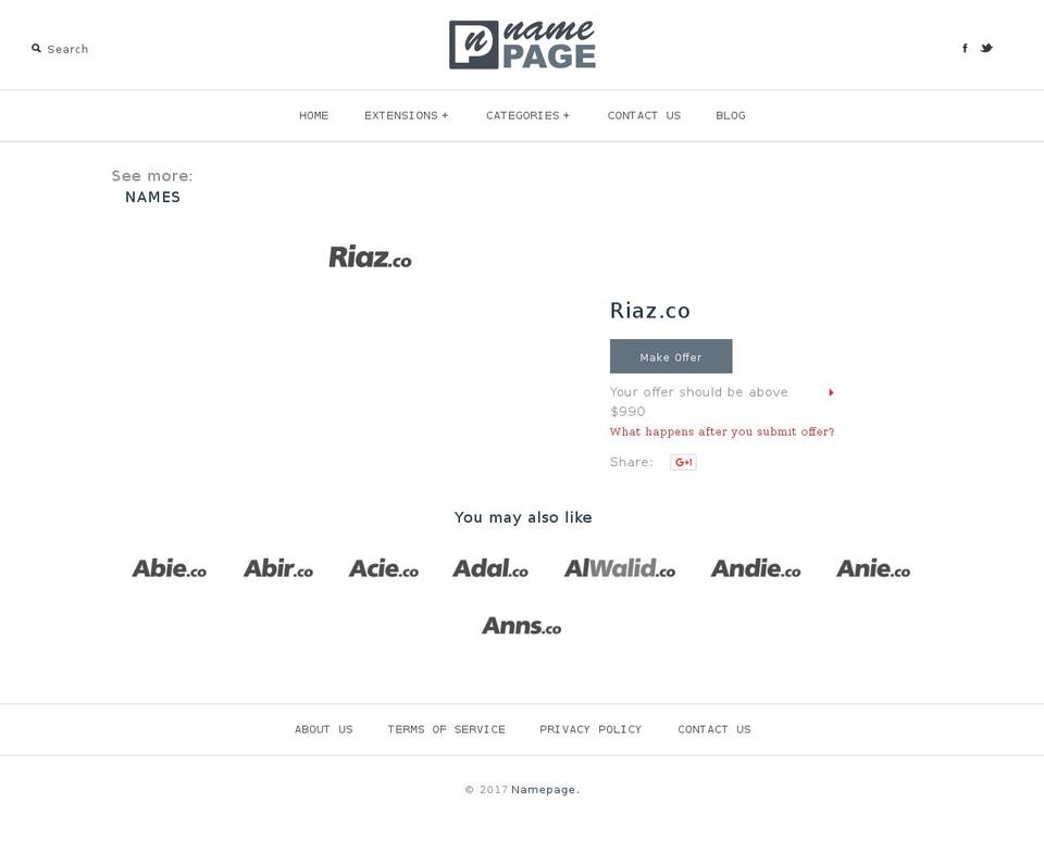 riaz.co shopify website screenshot