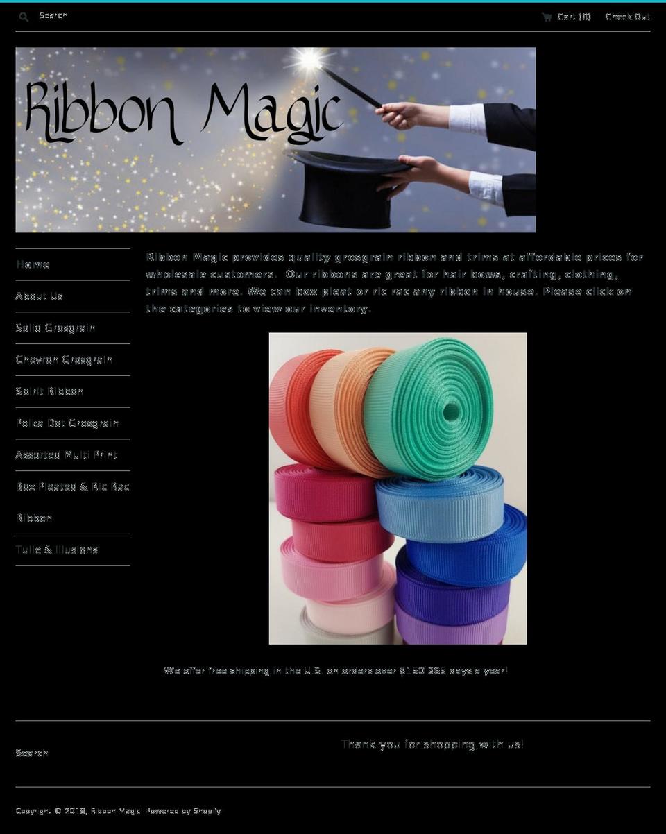 ribbon-magic.com — Shopify storefront screenshot