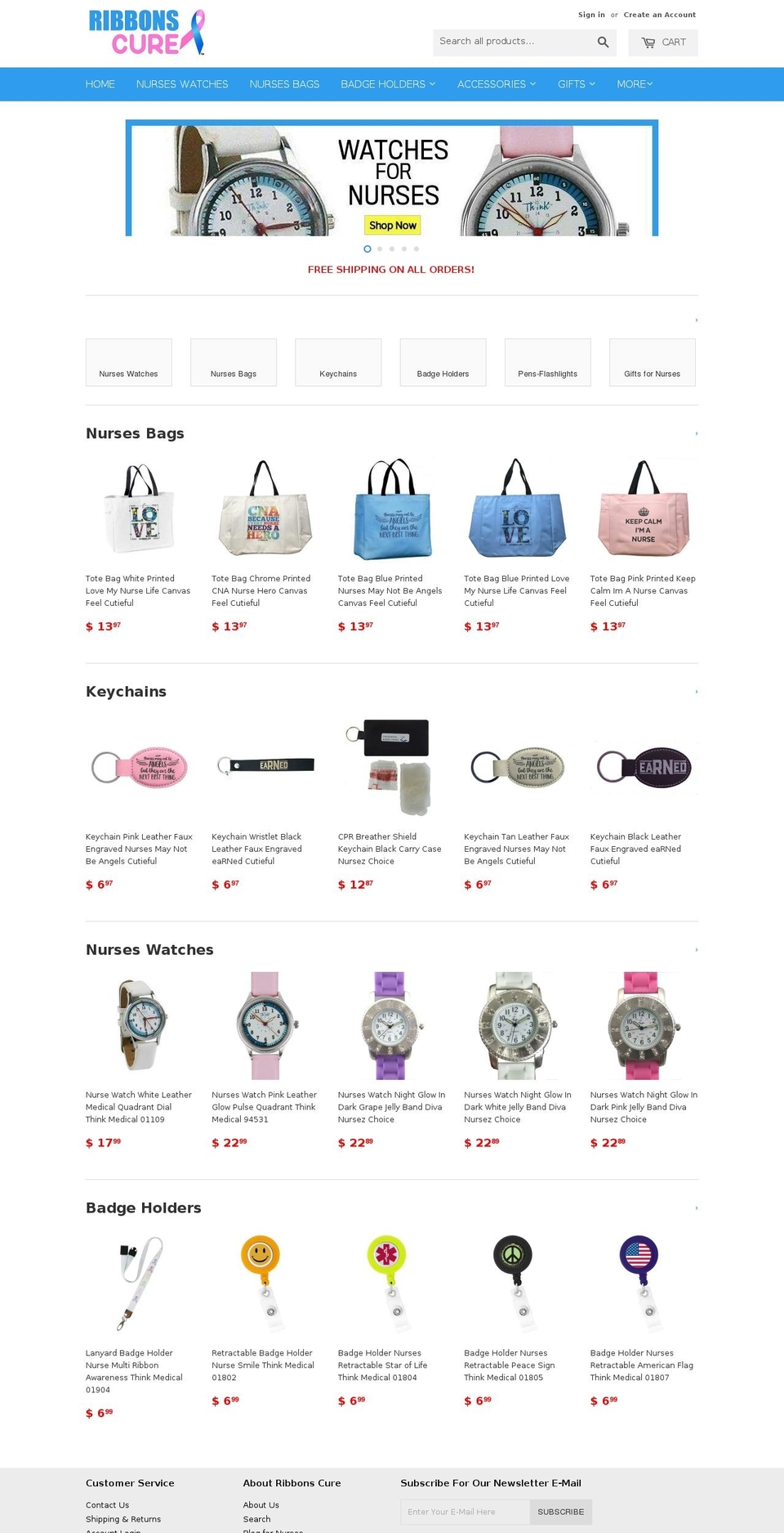 ribboncure.com — Shopify storefront screenshot
