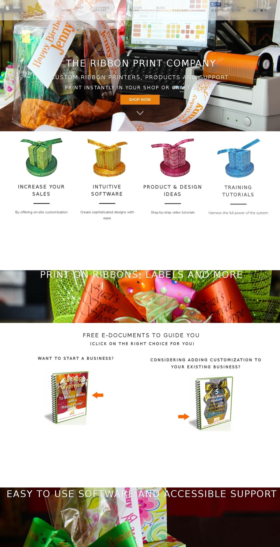 ribbonprintintl.com shopify website screenshot