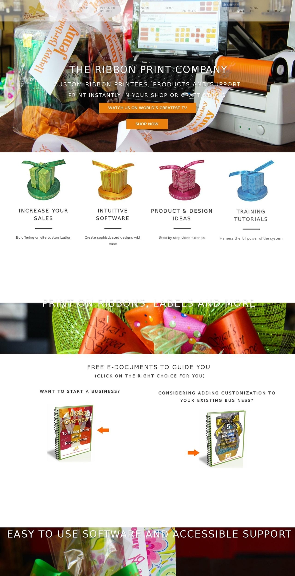 ribbonprintus.com — Shopify storefront screenshot