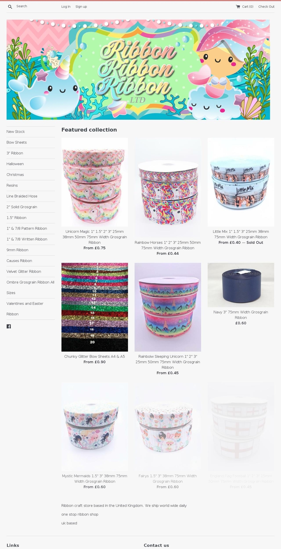 ribbonribbonribbon.com — Shopify storefront screenshot