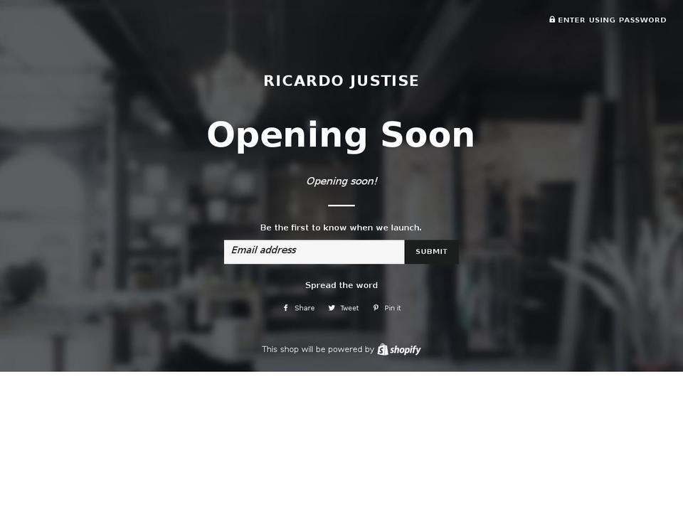 ricardojustise.com shopify website screenshot