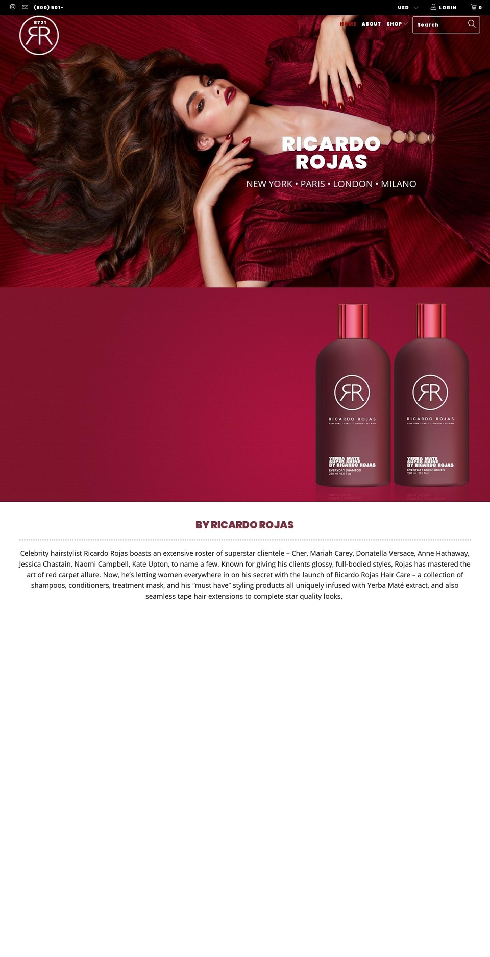 ricardorojas.com shopify website screenshot