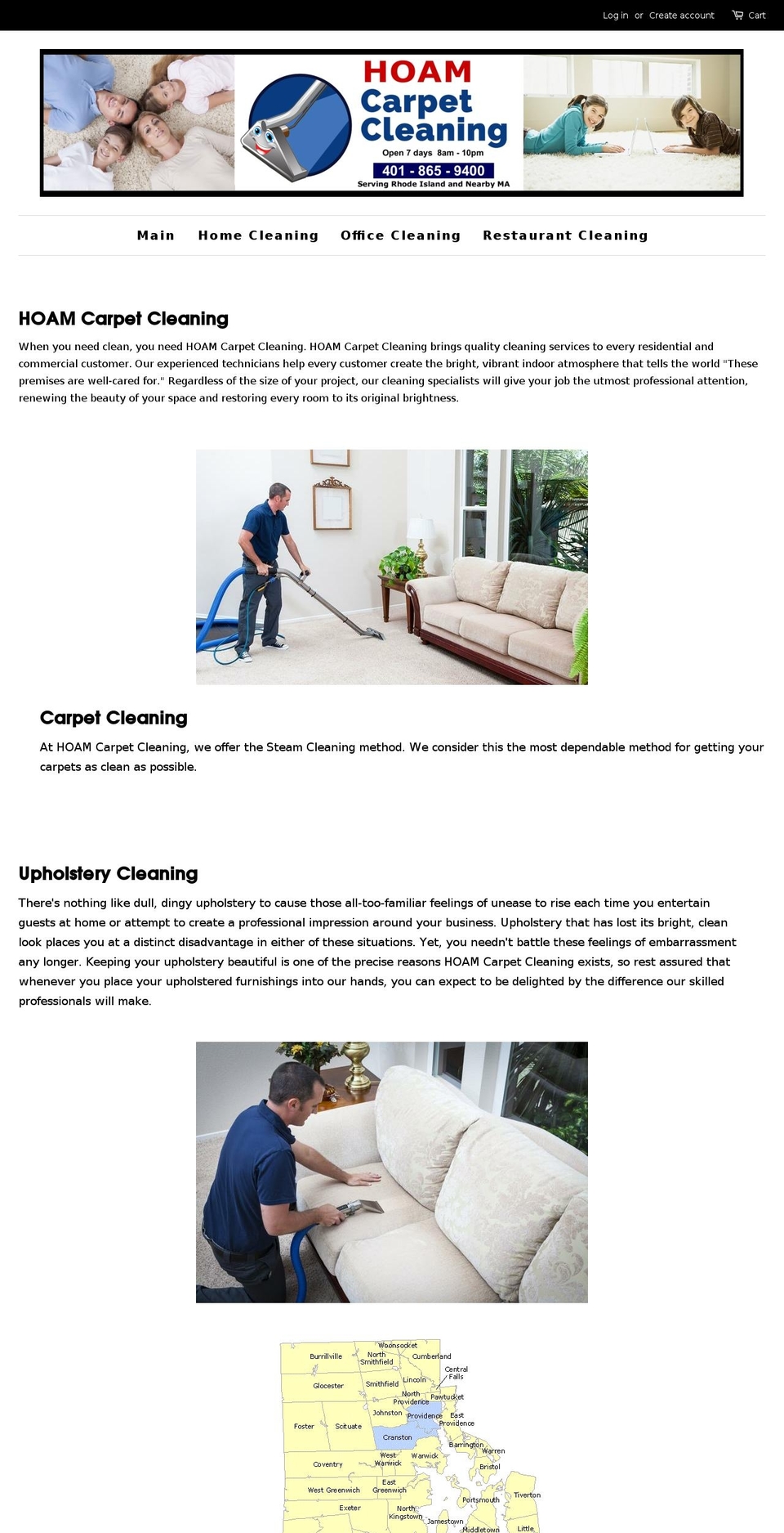 ricarpetcleaning.com shopify website screenshot