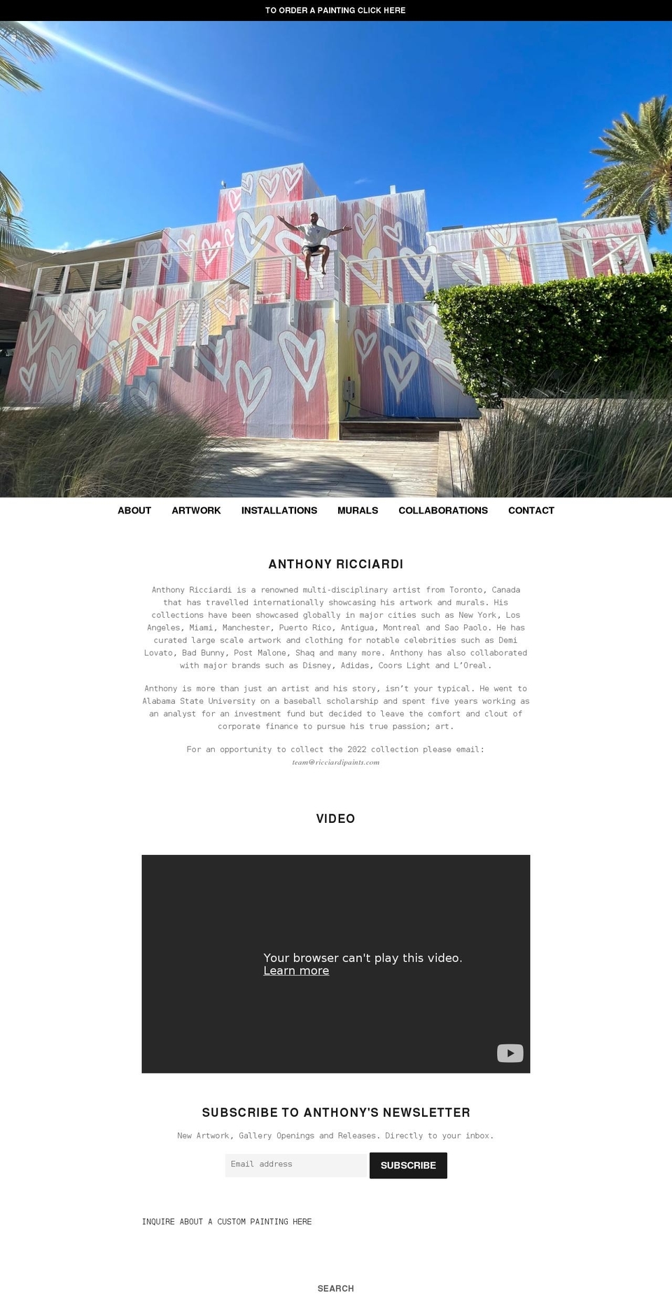 ricciardipaints.com shopify website screenshot