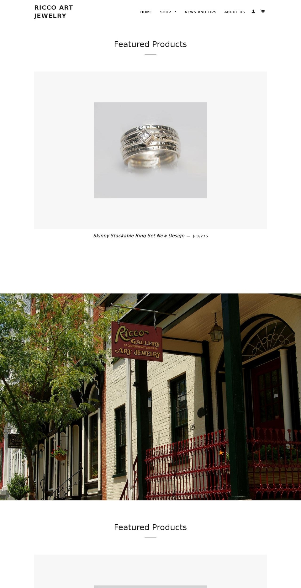 riccoartjewelry.com shopify website screenshot