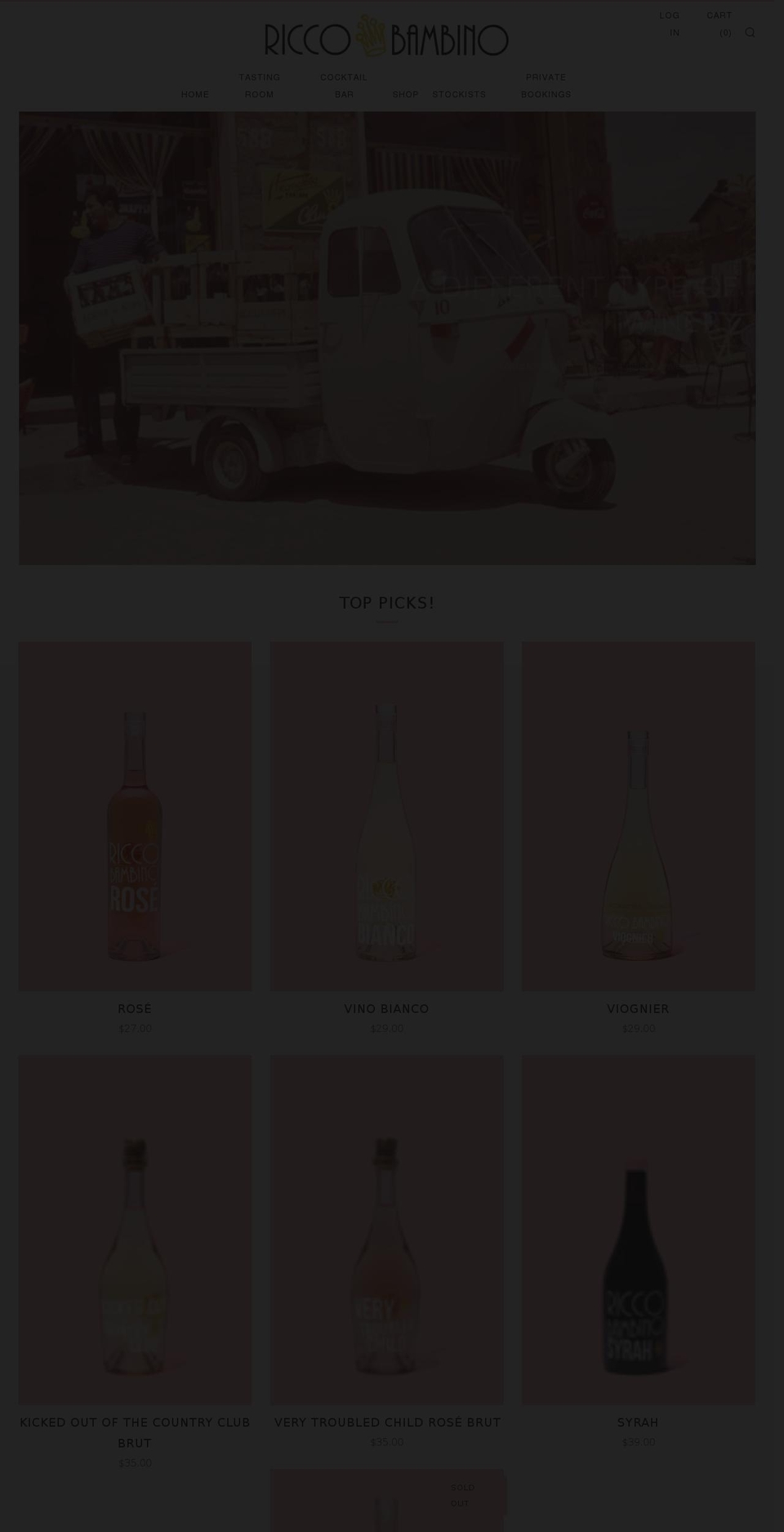 riccobambino.com — Shopify storefront screenshot