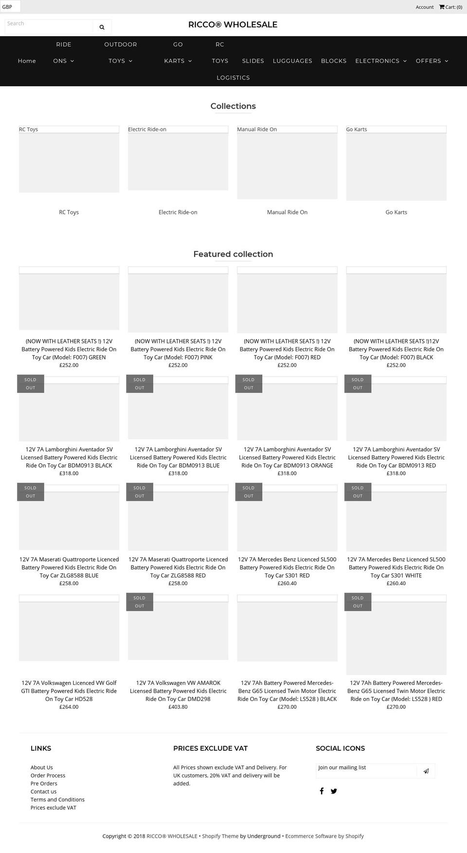 riccodigital.com — Shopify storefront screenshot