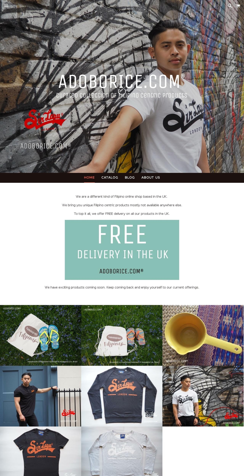 riceadobo.com shopify website screenshot