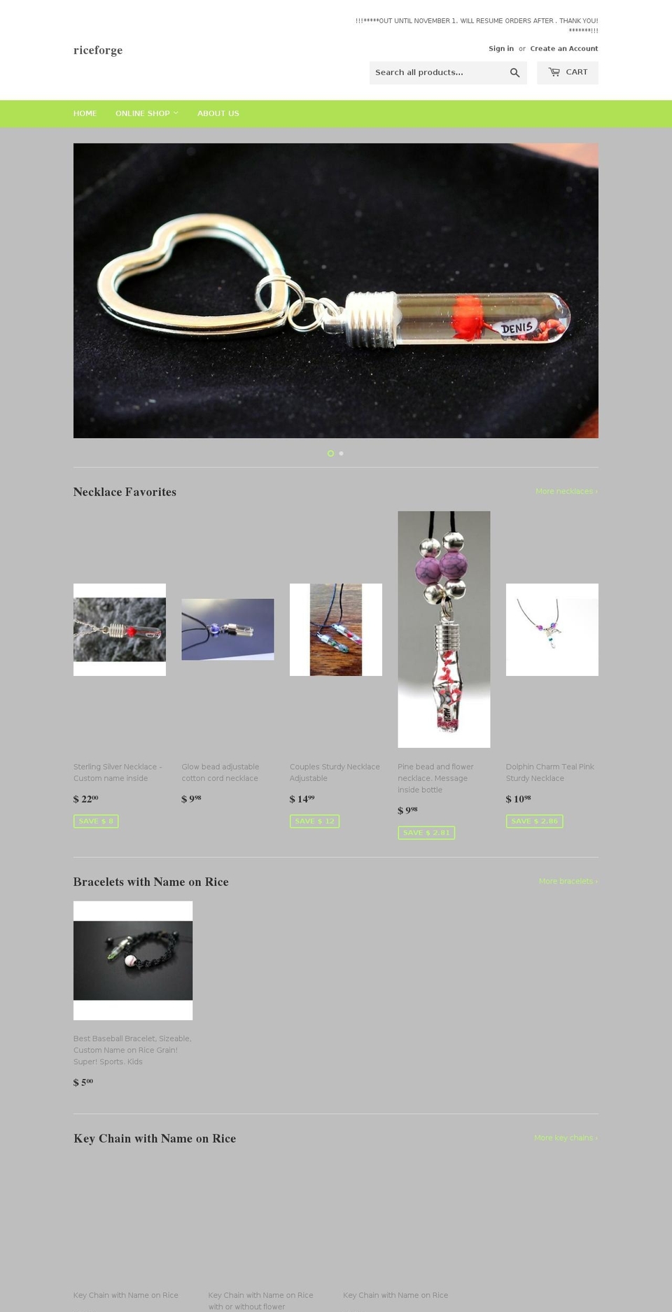 riceforge.com — Shopify storefront screenshot