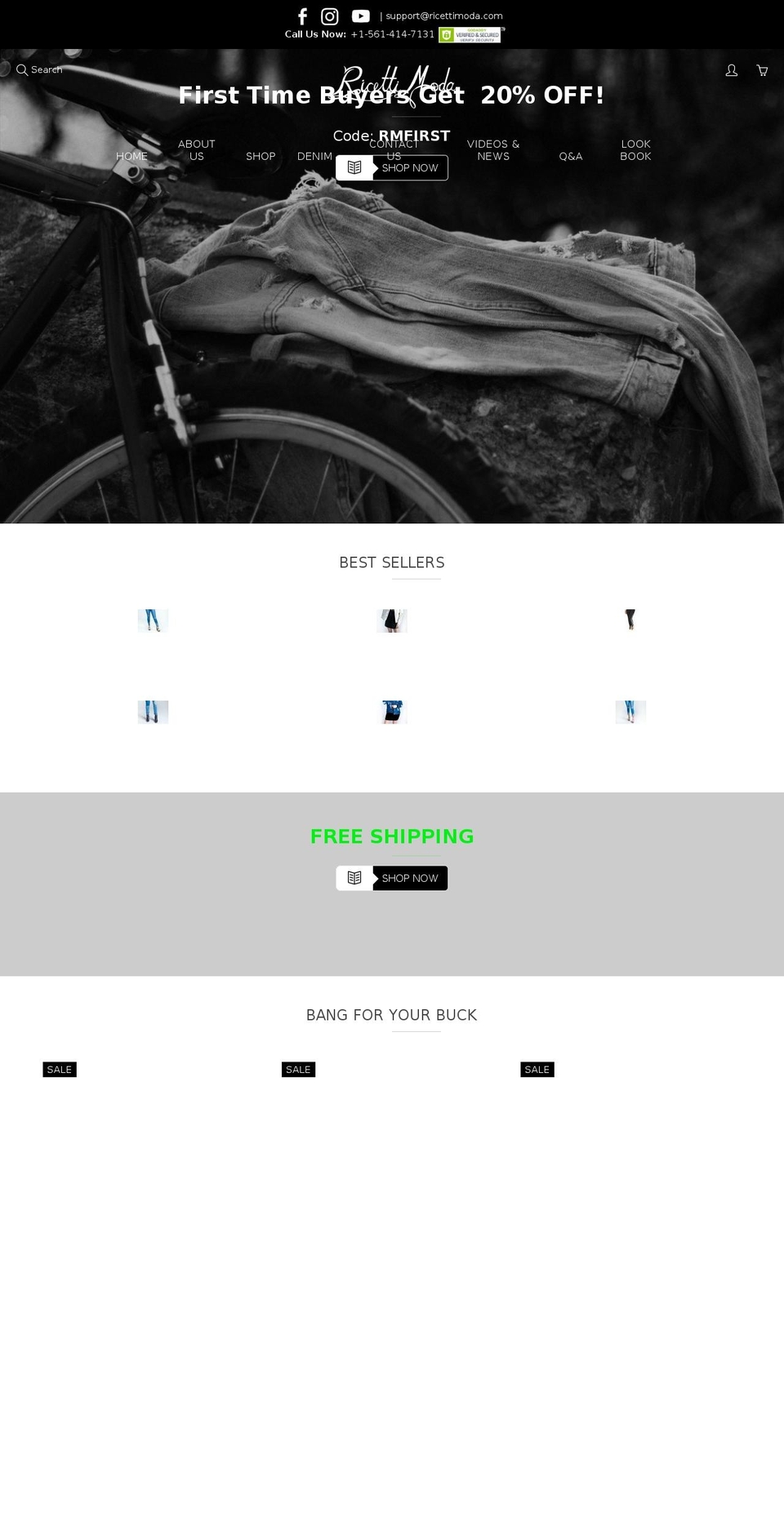 ricettimoda.com shopify website screenshot