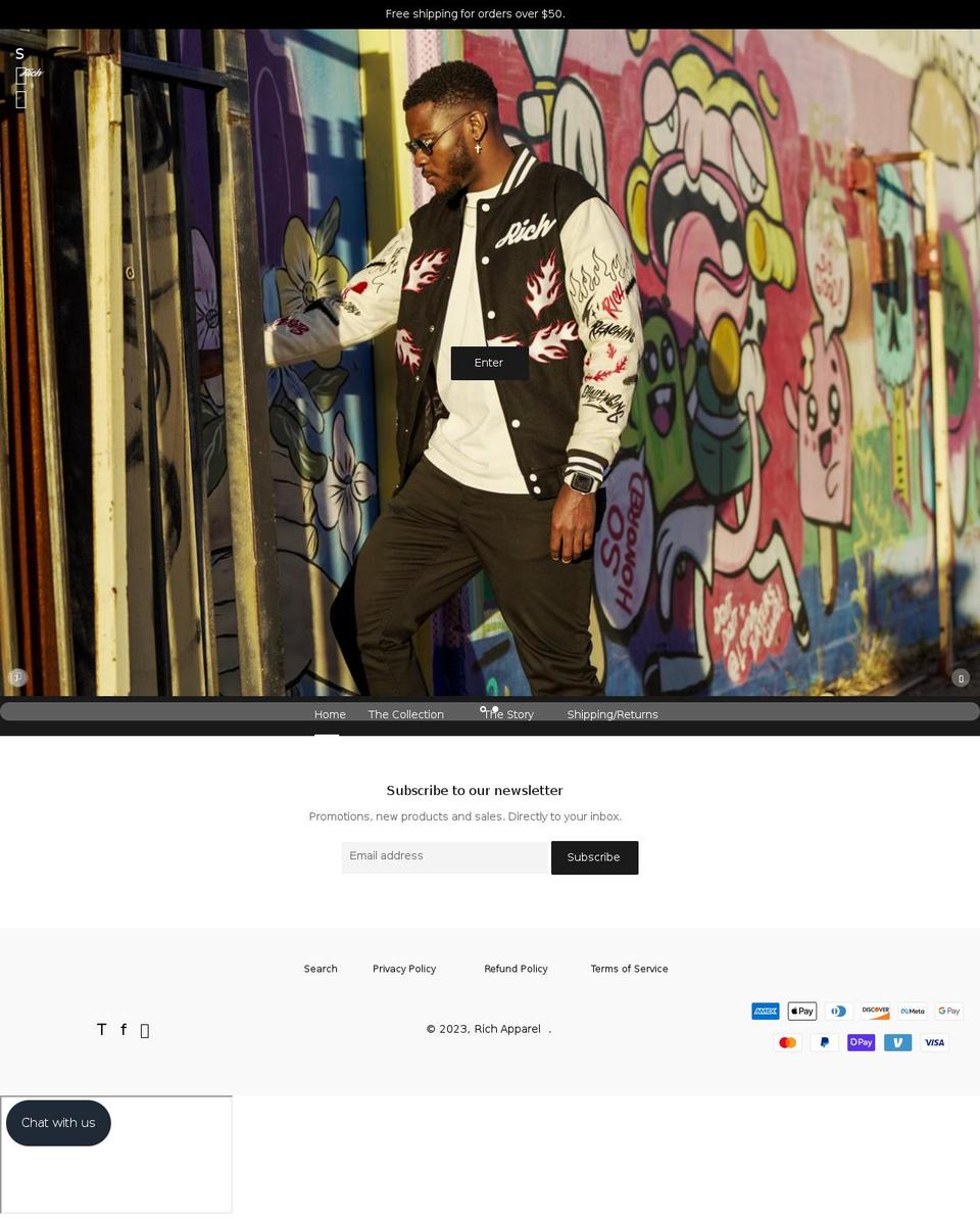 richapparel.clothing shopify website screenshot