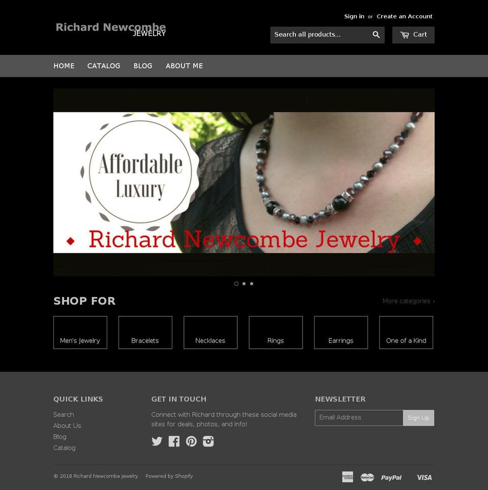 richardnewcombejewelry.com — Shopify storefront screenshot