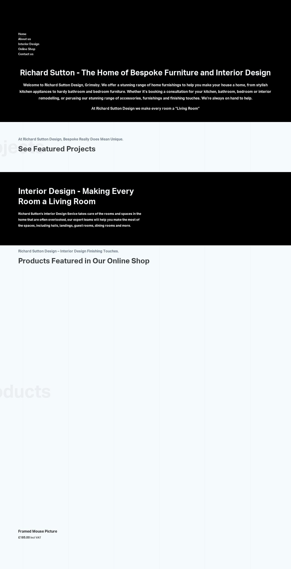 richardsuttondesigninteriors.com shopify website screenshot