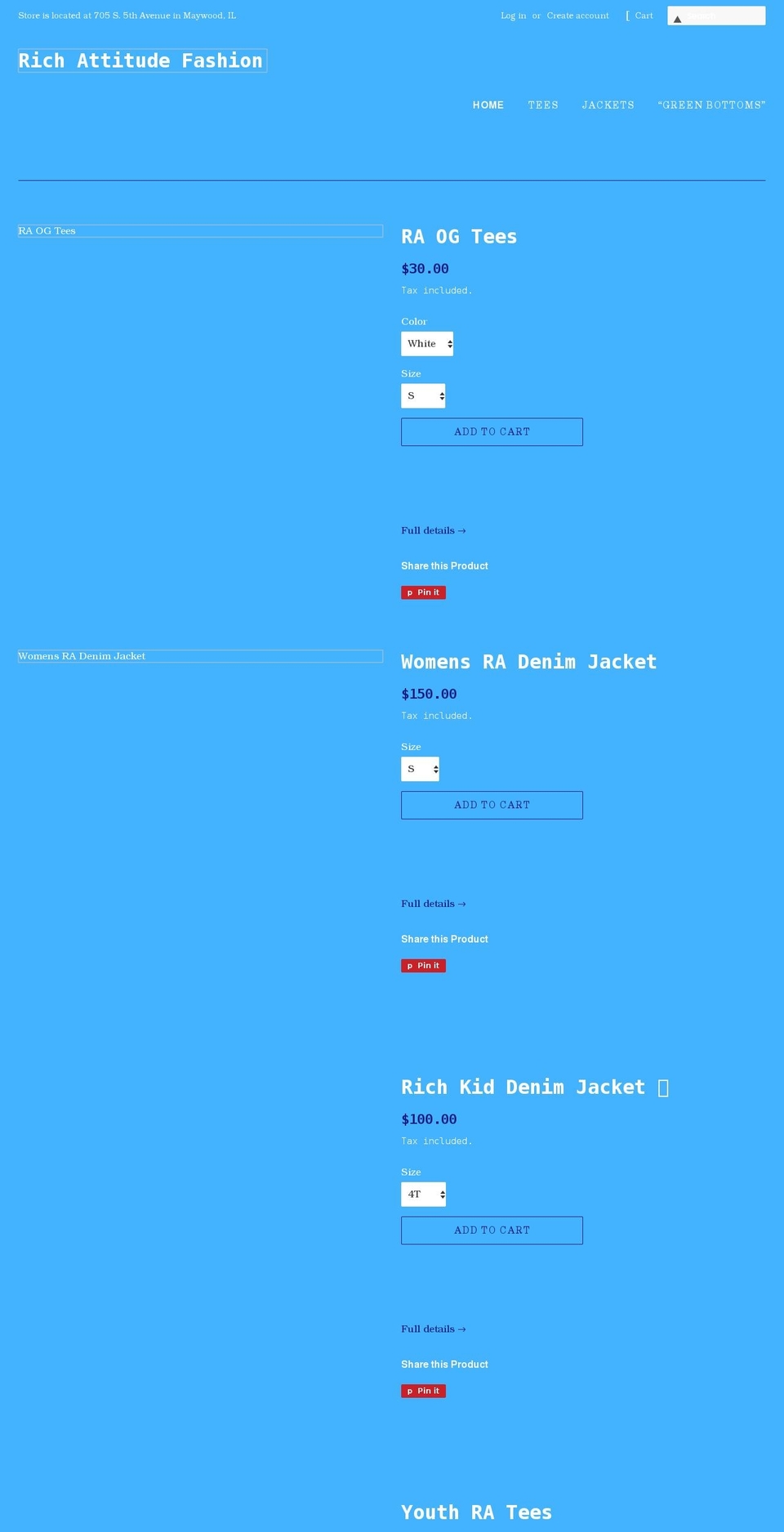 richattitudefashion.com — Shopify storefront screenshot