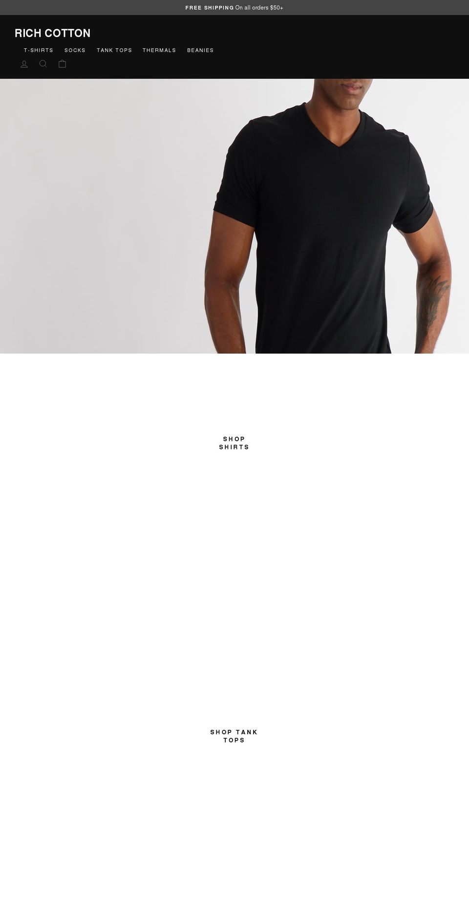 richcotton.com shopify website screenshot