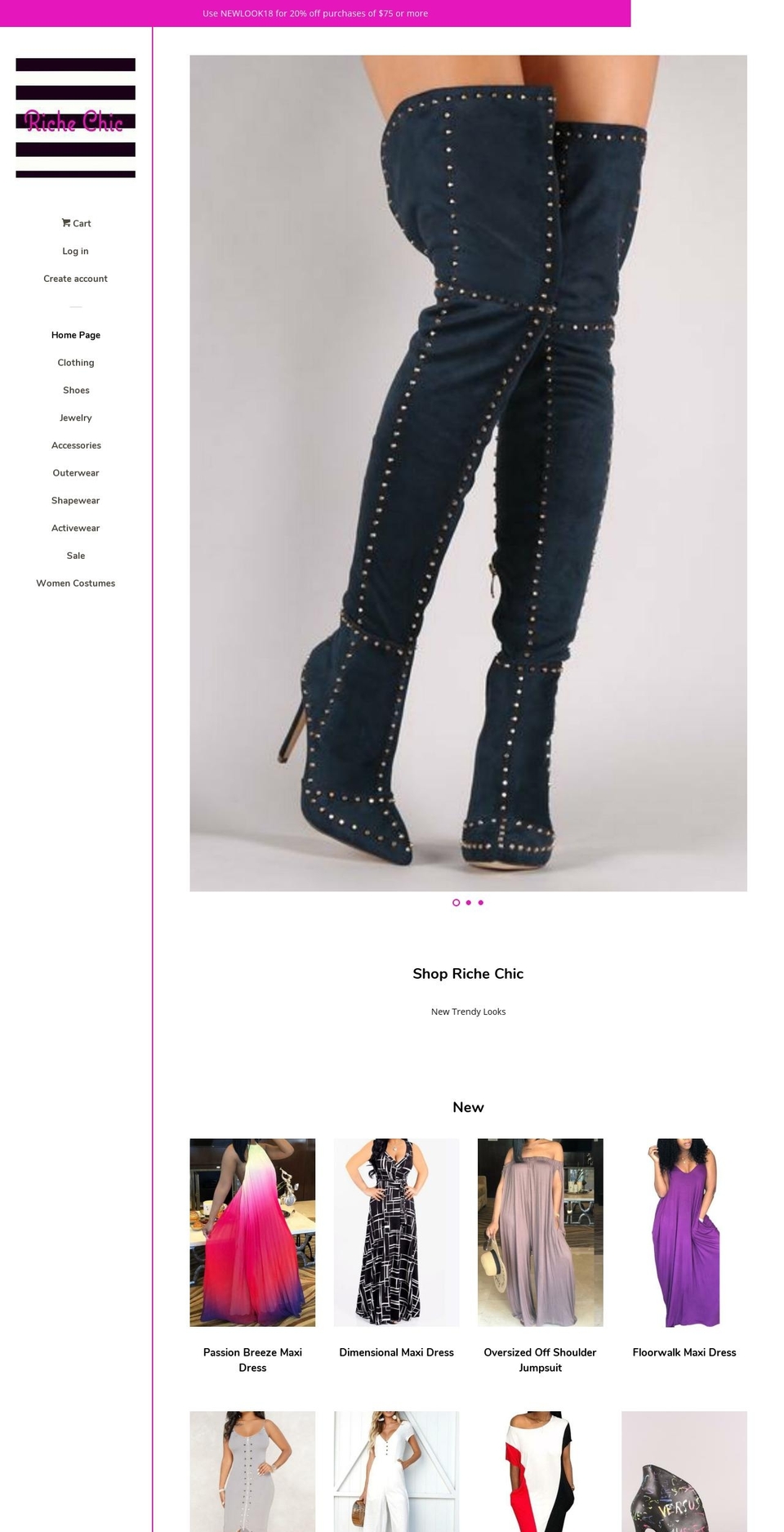 riche-chic.com — Shopify storefront screenshot