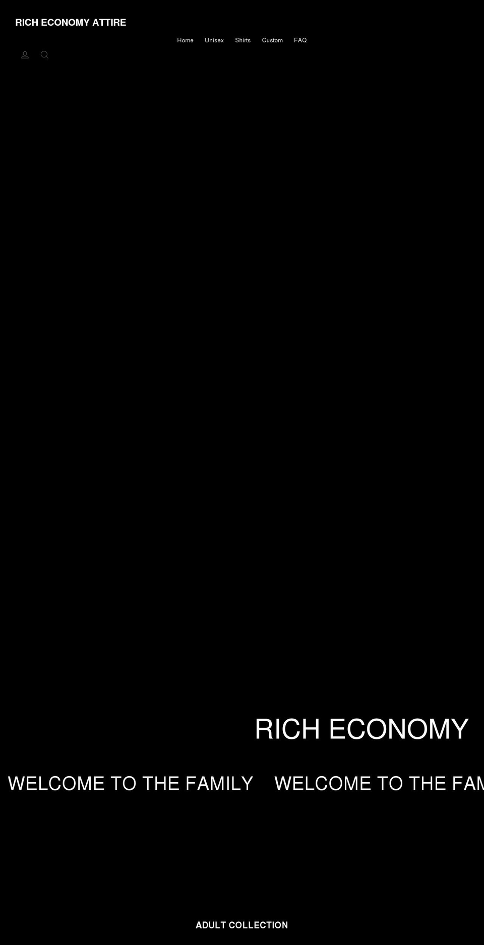 richeconomyattire.com shopify website screenshot