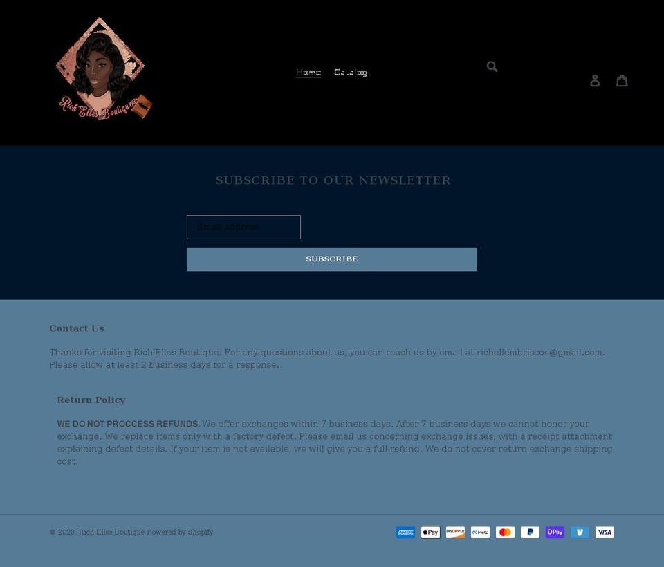 richellesboutique.com shopify website screenshot