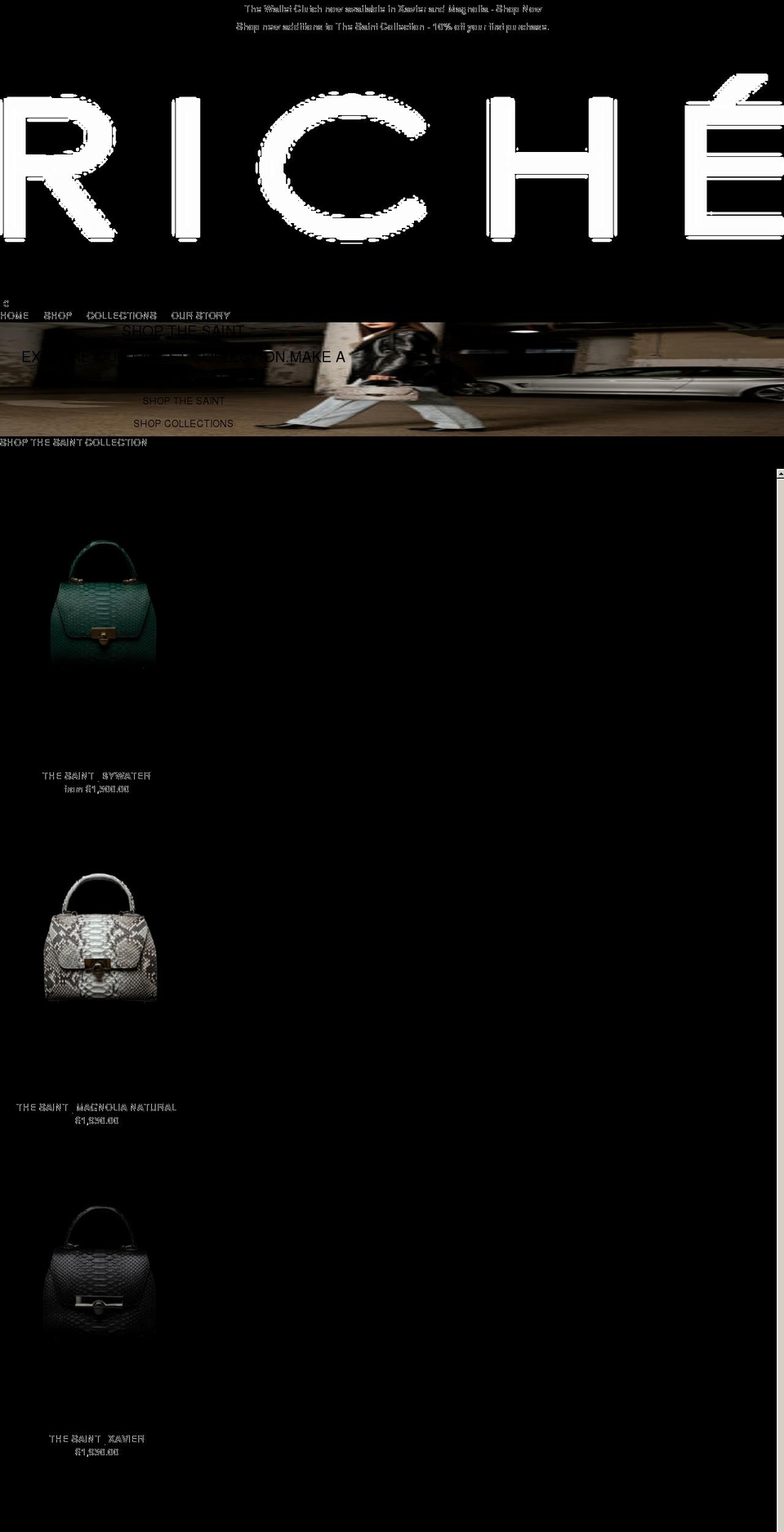 richeluxury.com shopify website screenshot