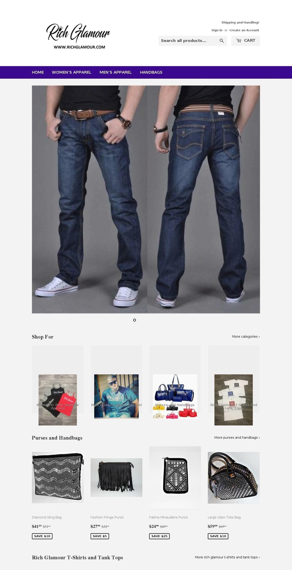 richglamour.com — Shopify storefront screenshot