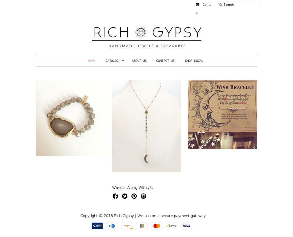 richgypsydesigns.com — Shopify storefront screenshot