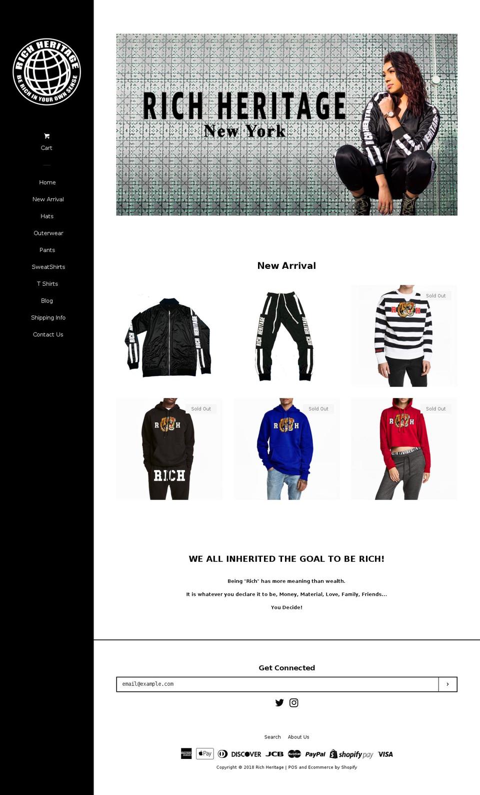 richheritagenyc.com — Shopify storefront screenshot