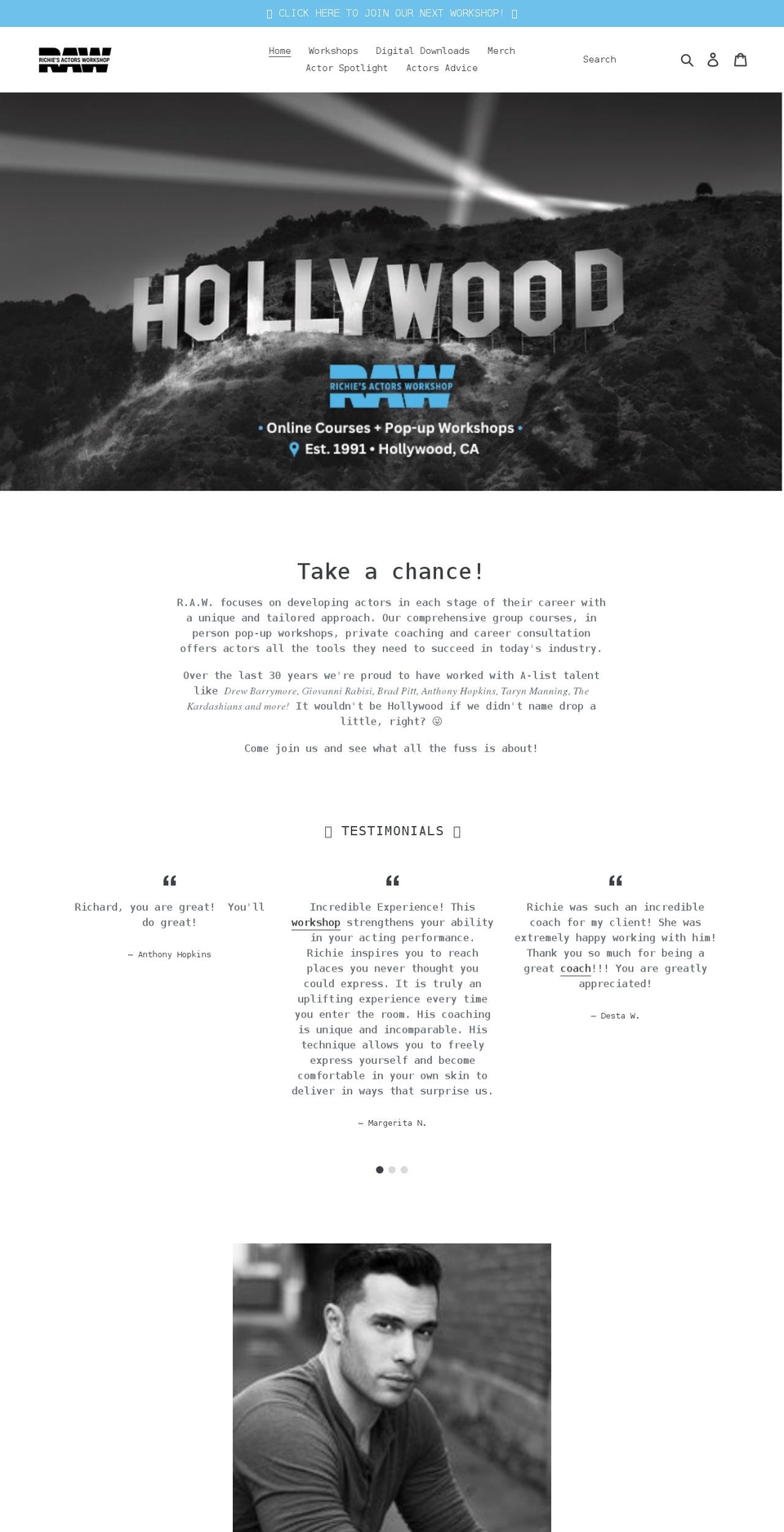 richiechance.com shopify website screenshot