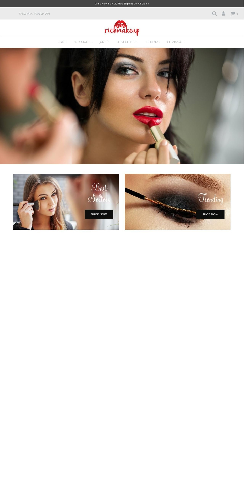 richmakeup.com — Shopify storefront screenshot
