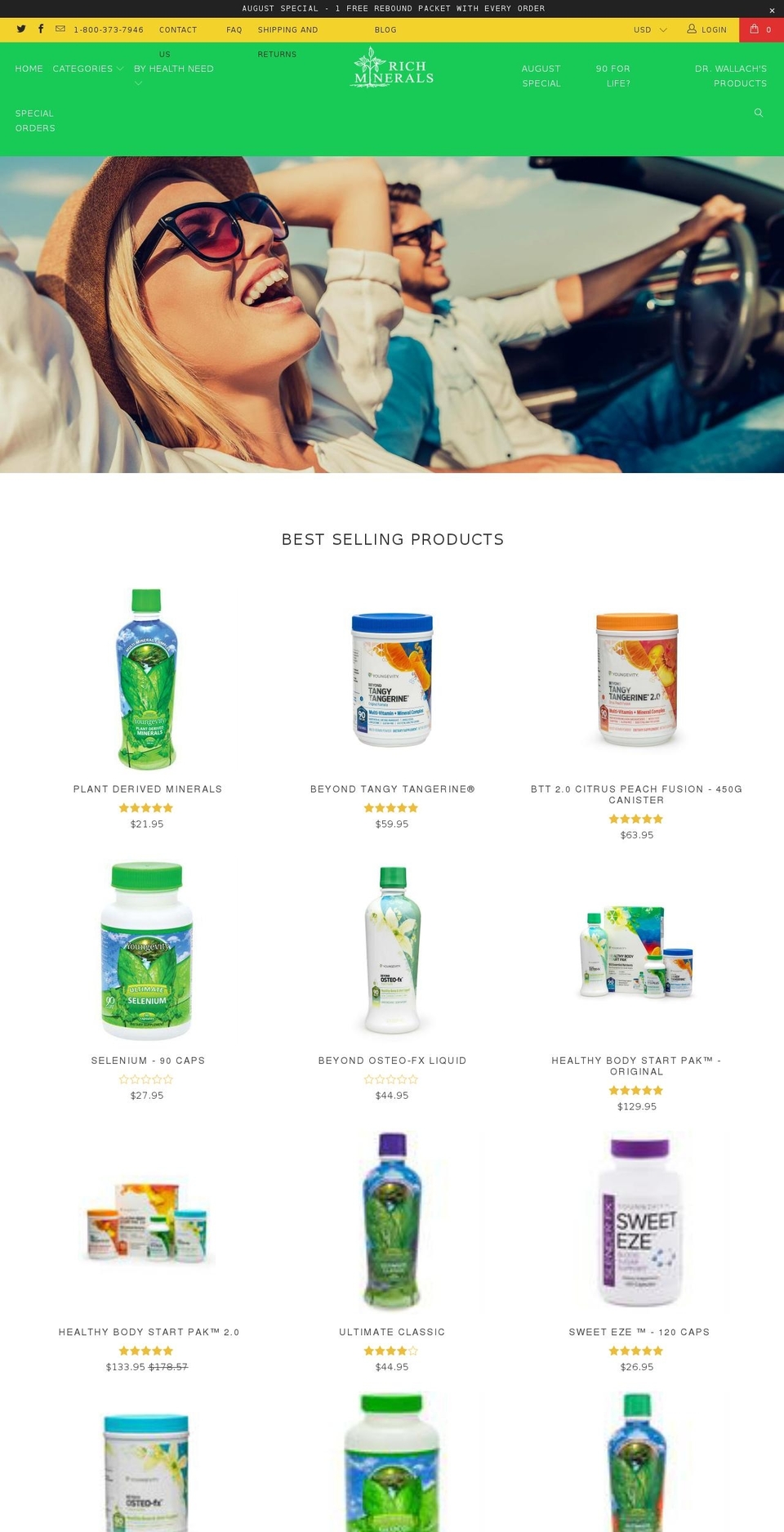 richminerals.com shopify website screenshot