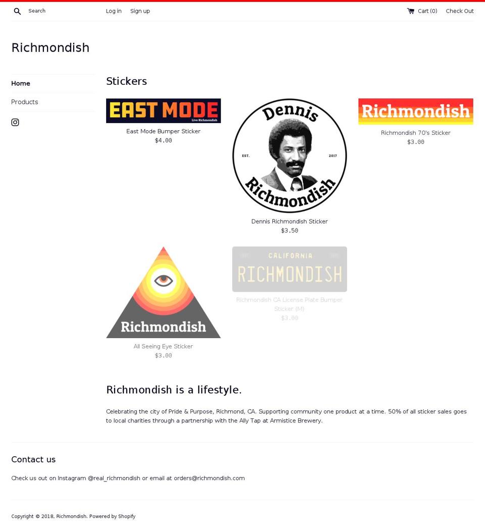richmondish.com — Shopify storefront screenshot