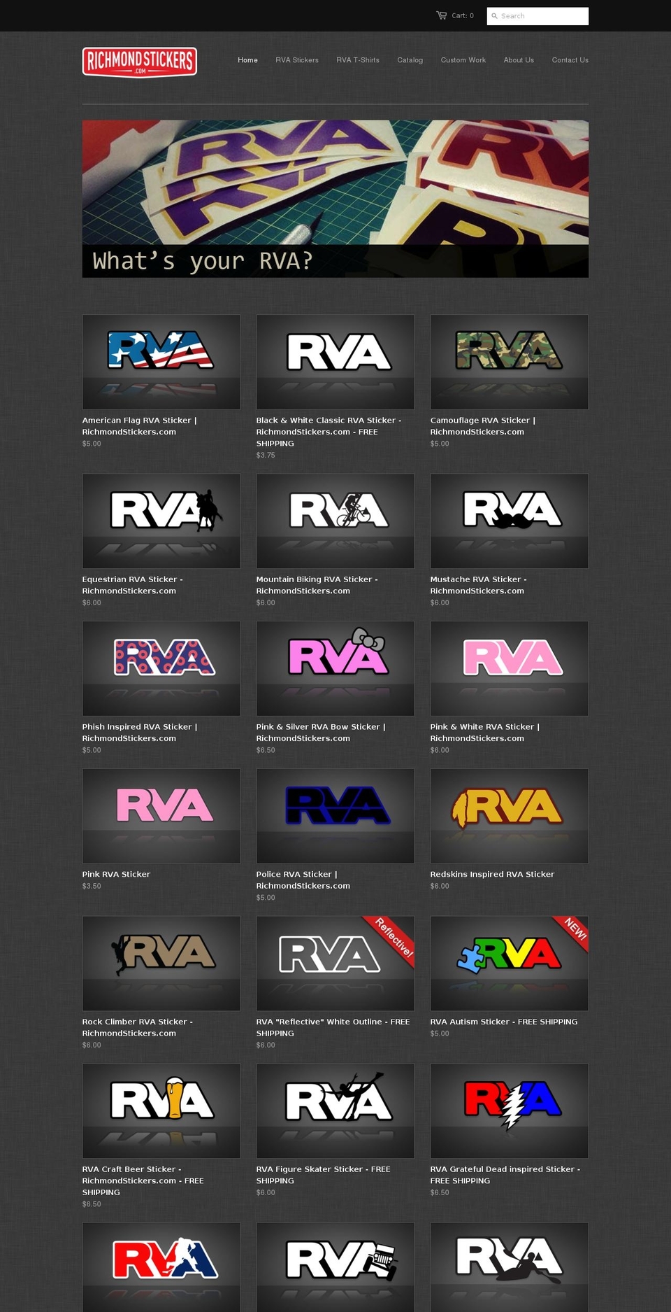 richmondstickers.com shopify website screenshot