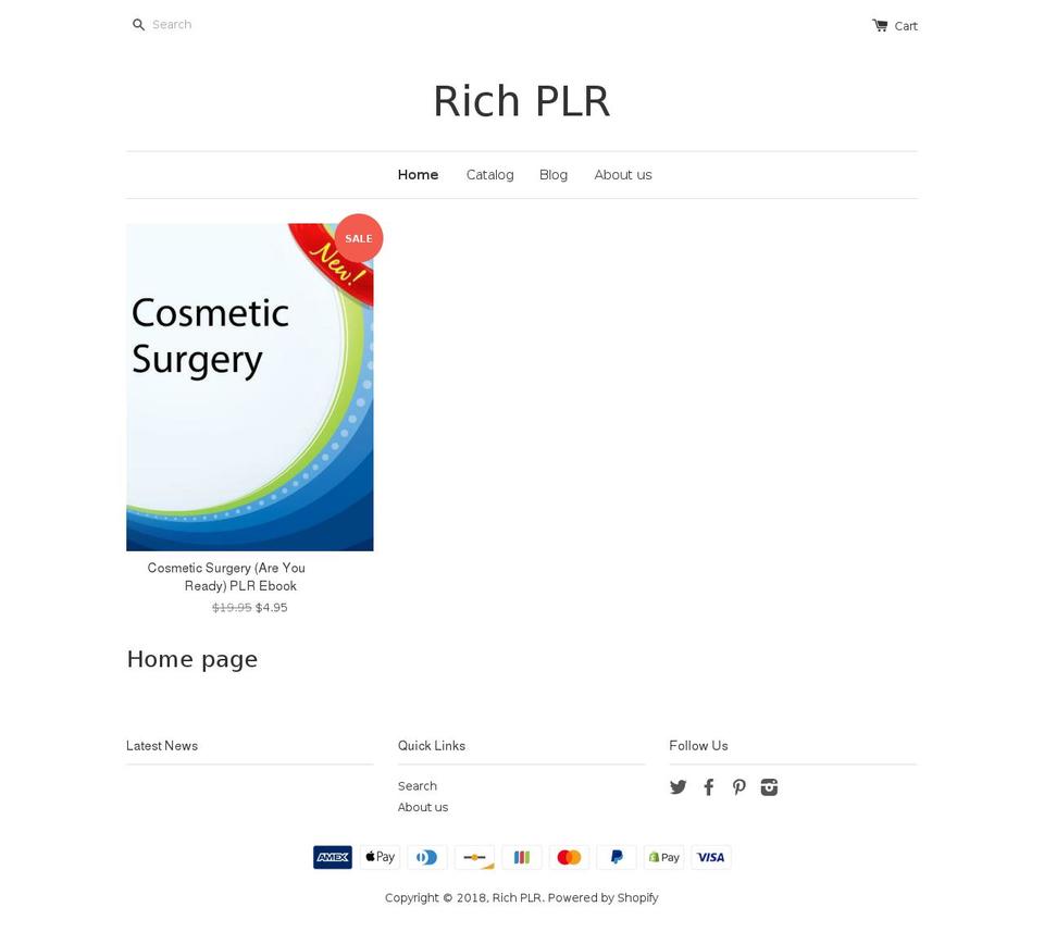 richplr.com shopify website screenshot