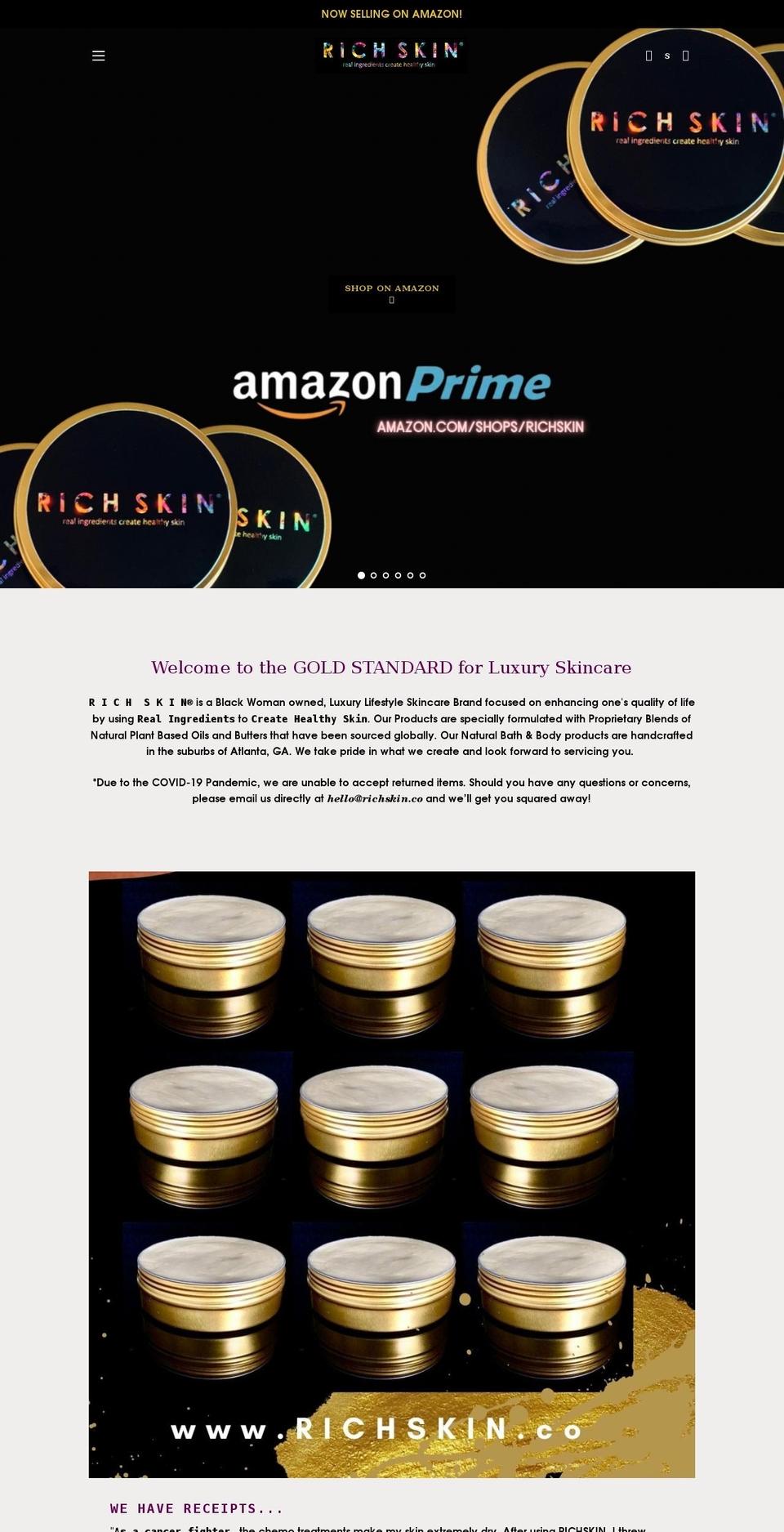 richskin.co shopify website screenshot