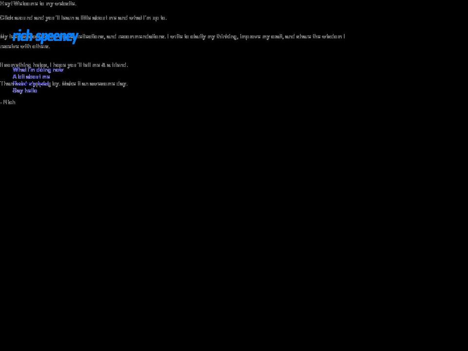 richspeeney.com shopify website screenshot