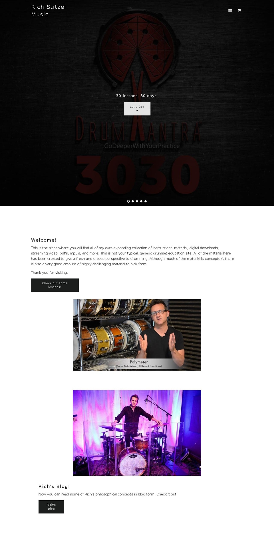 richstitzelmusic.com shopify website screenshot