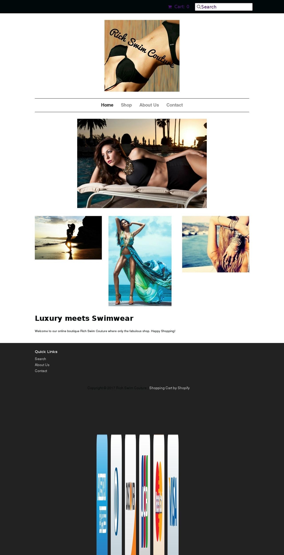 richswimcouture.com shopify website screenshot