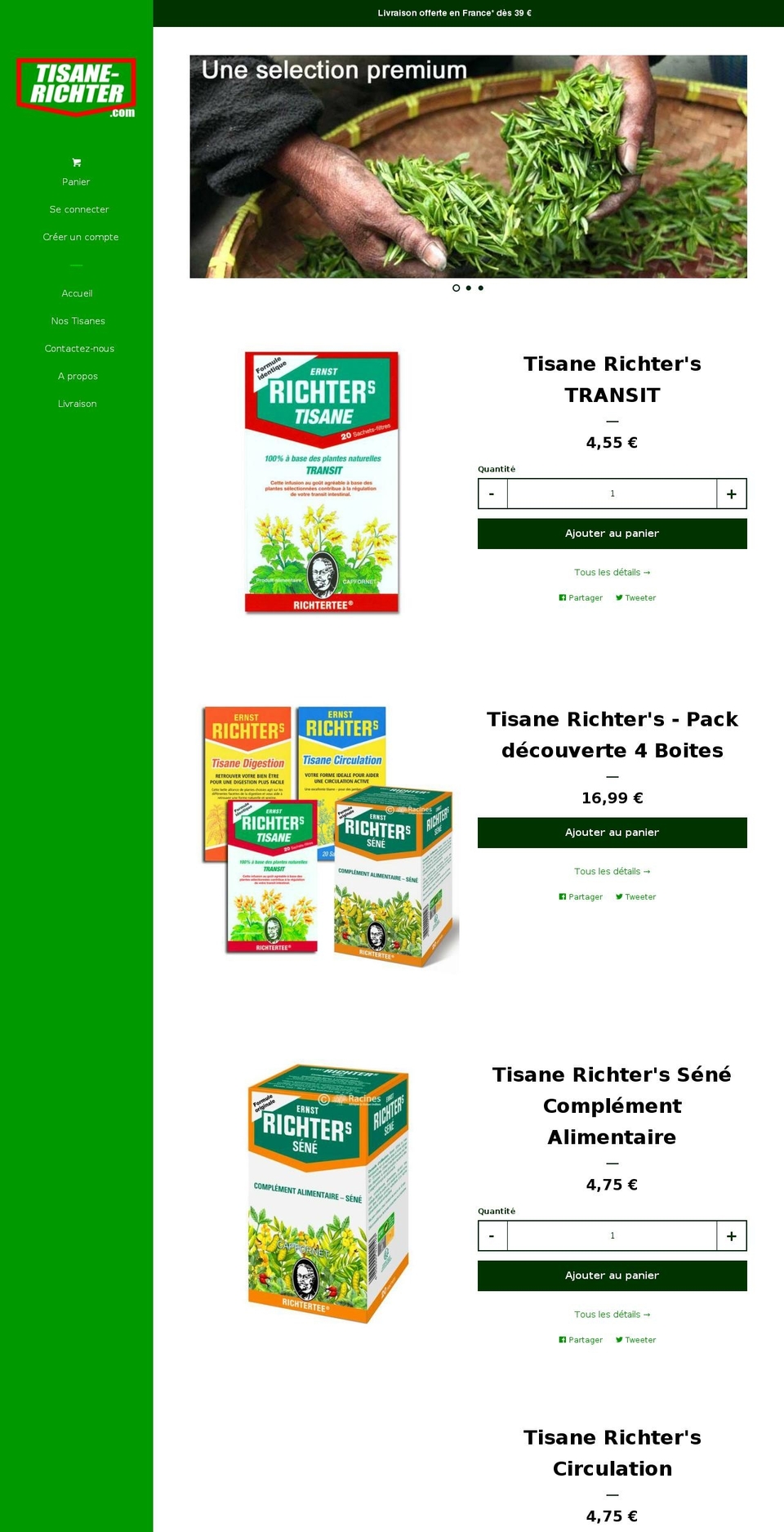 richtertee.com — Shopify storefront screenshot
