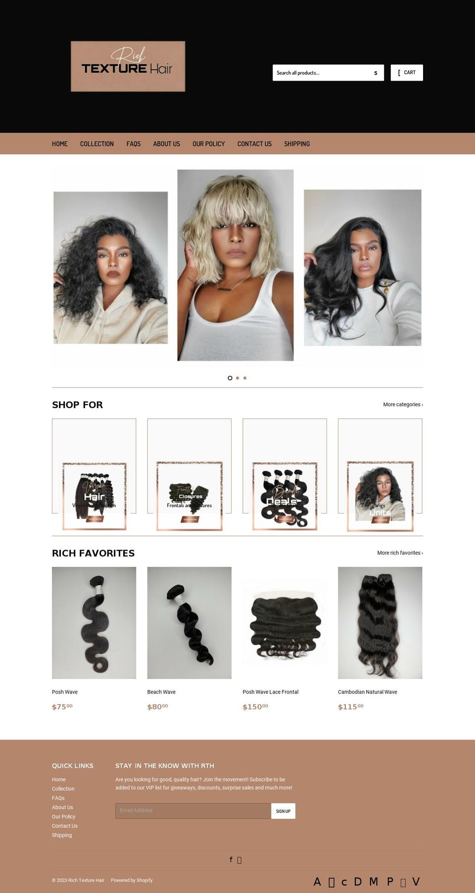 richtexturehair.com — Shopify storefront screenshot