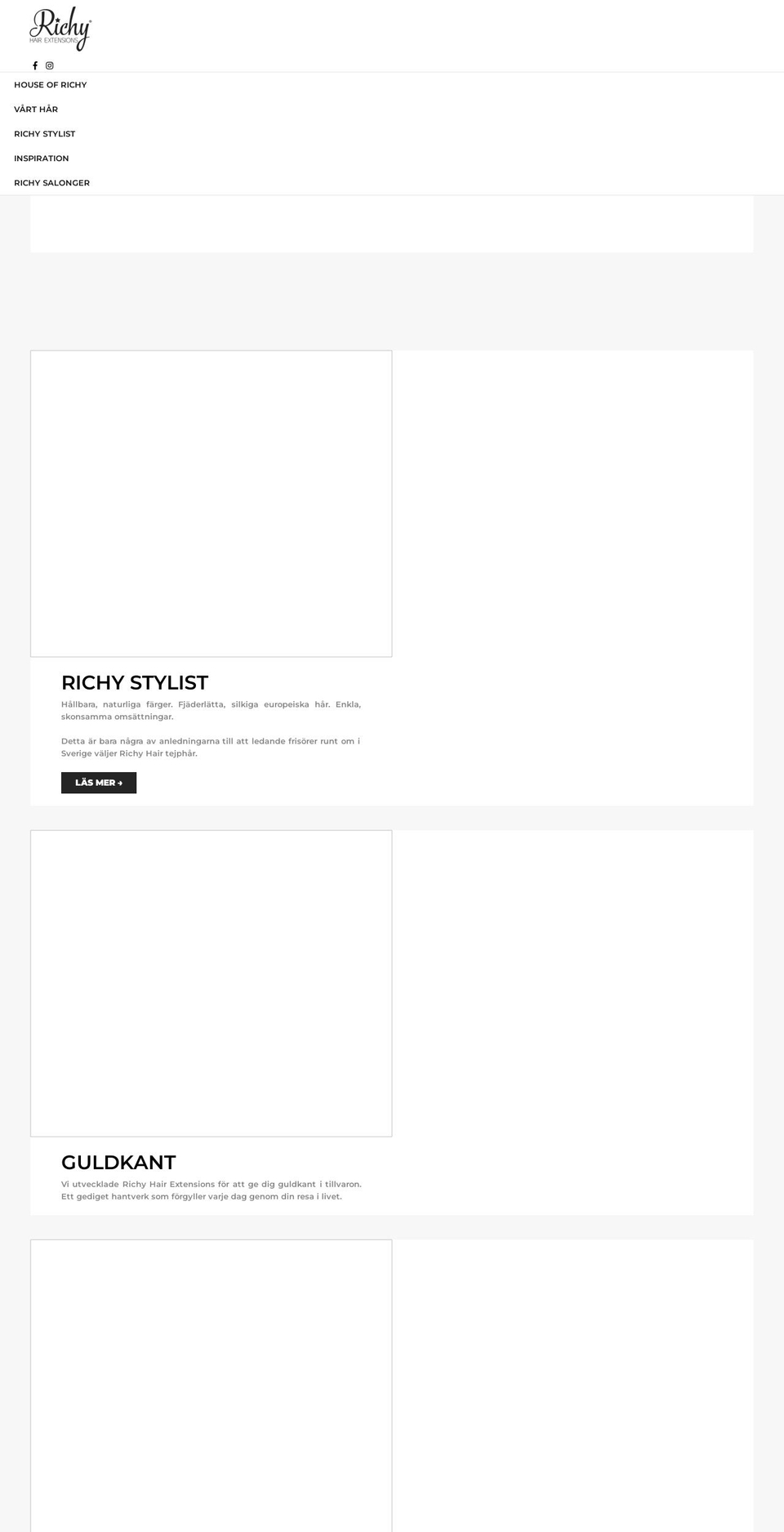 December Shopify theme site example richyhair.se
