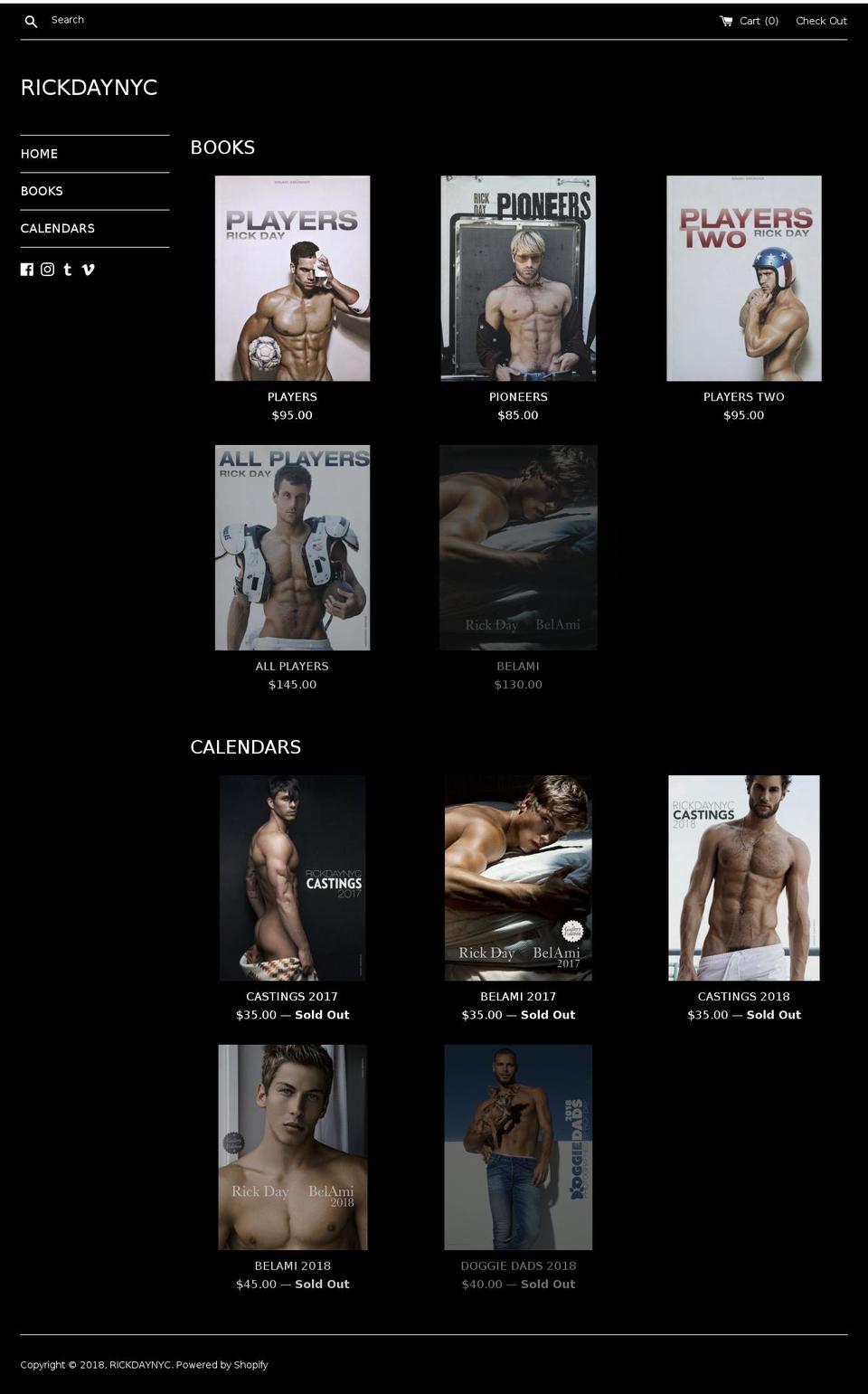 rickdaynycstore.com — Shopify storefront screenshot