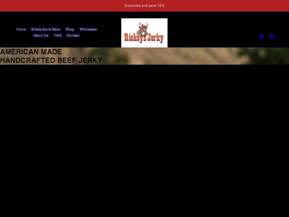 rickeysjerky.com shopify website screenshot
