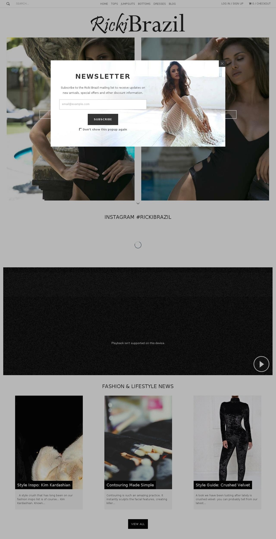 rickibrazil.com shopify website screenshot