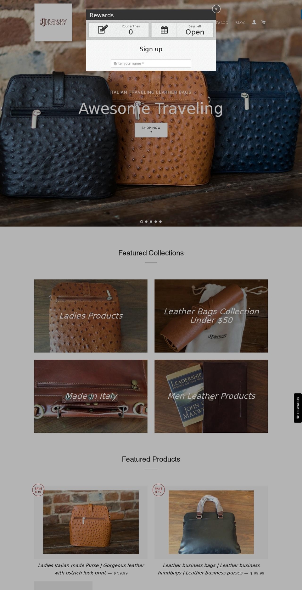 rickshawjourney.com shopify website screenshot