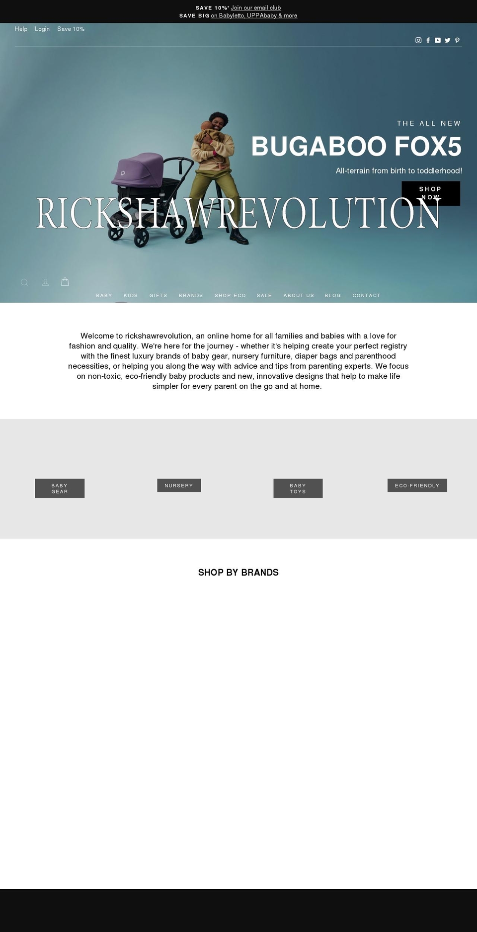 rickshawrevolution.com — Shopify storefront screenshot